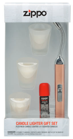 Candle Lighter Gift Set Flex Neck Candle Lighter and Scented Candles, model 44037