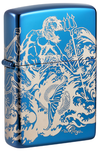 High Polish Blue Photo Image 360°, model 48787